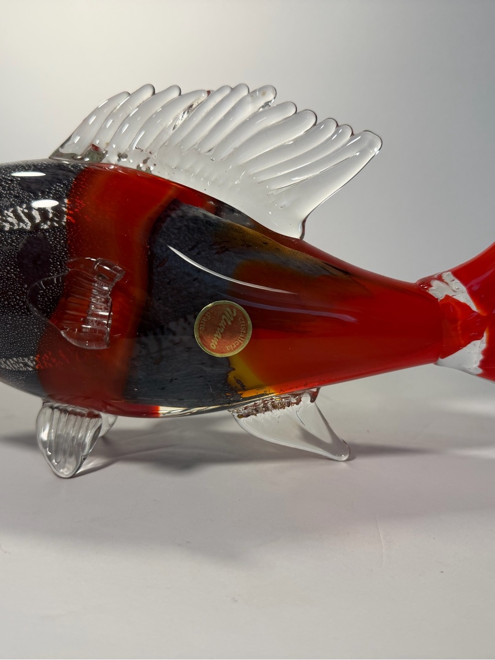 Murano Cristalleria Artistica Italian Art Glass Fish Sculpture